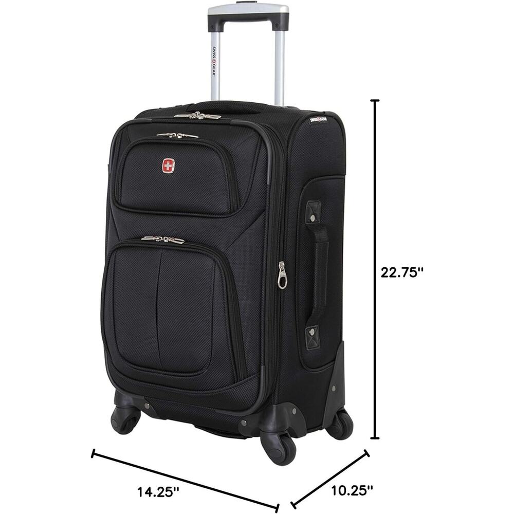 Swissgear 6283 21" Expandable Carry-On Spinner Luggage - Black - New in the Box